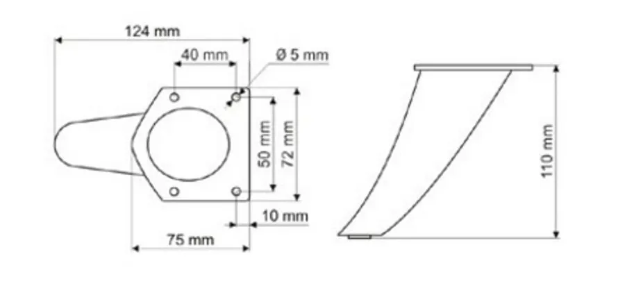 Nóżka NZ03 Wys. 110mm Nikiel satynowy