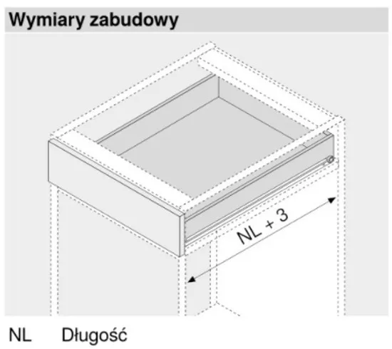 Prowadnica rolkowa 230E 70cm 25kg 75%wysuw Kremowo-Biała Blum