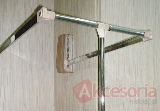 Pantograf drewnopodobny jasny stal szerokość 60-83cm