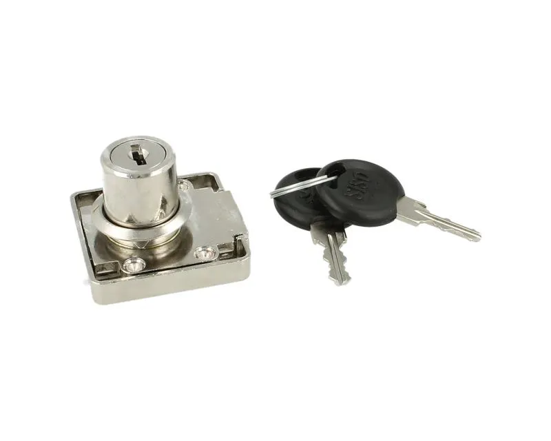 Zamek kwadratowy prawy Siso X-850 - niklowany / fi 19 mm