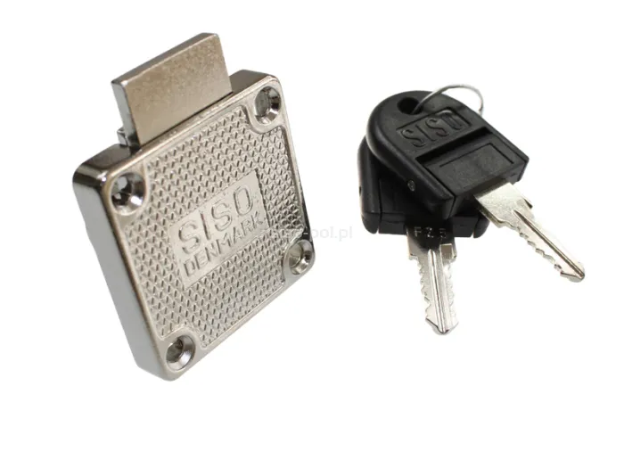 Zamek kwadratowy prawy Siso X-850 - niklowany / fi 19 mm