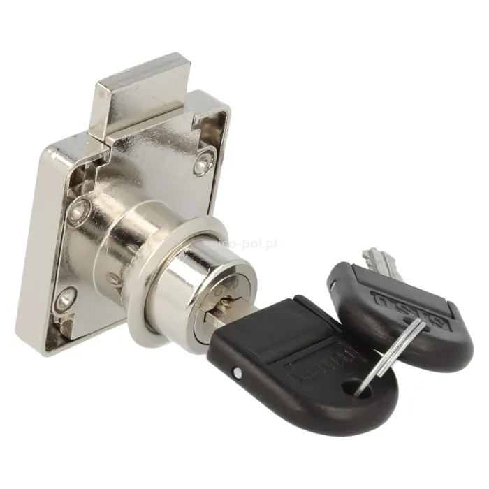 Zamek kwadratowy Siso X-850 MASTER J11 - niklowany / fi 19 mm / klucz łamany