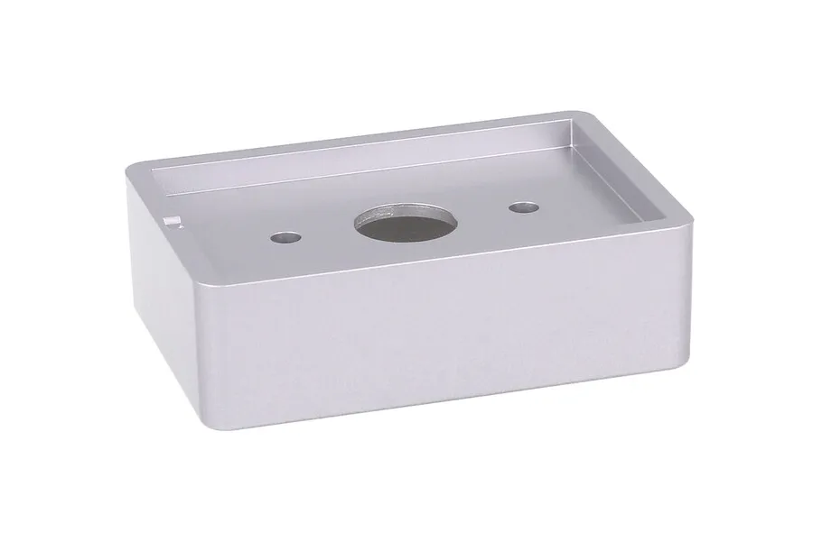 Nóżka prostokątna K041 - chrom mat lakier / wys. 2 cm
