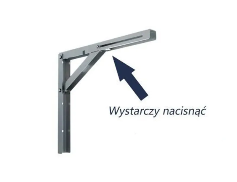 Wspornik składany pod półkę Airtic - szary / L-400