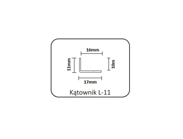 Kątownik L-11 Jasny Brąz Do Drzwi Przesuwnych dł. 1,70 m.
