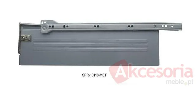 Zestaw prowadnic i boków H=118mm Dł.450mm Srebrny Gamet