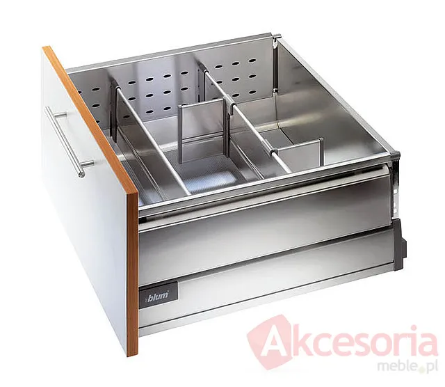 Szuflada Tandembox Wys.D=M+Boxside Dł.prowadnic 60cm 50kg SZARA