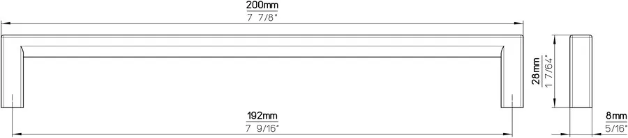 Uchwyt 2108 - aluminium / rozstaw 192 mm