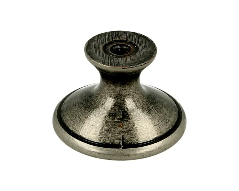 Gałka ROMANA 1700 - stare srebro, niebieski kwiat / fi 29 mm