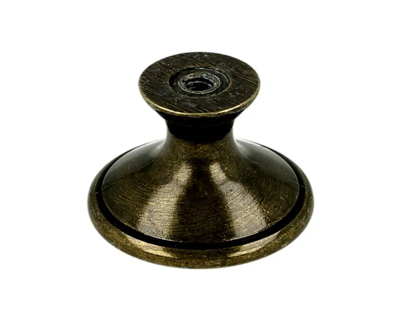 Gałka ROMANA 1700 - stary mosiądz, brązowy kwiat / fi 29 mm