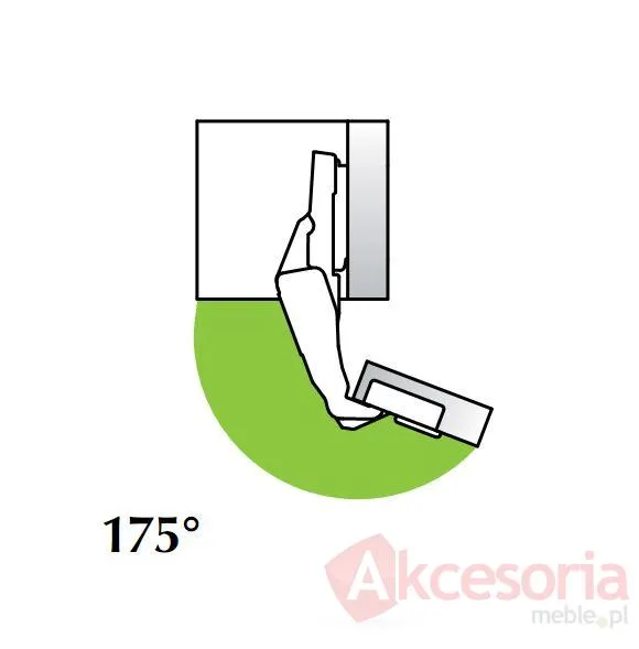 Zawias 175° Do Drzwi Składanych ZEWNĘTRZNY