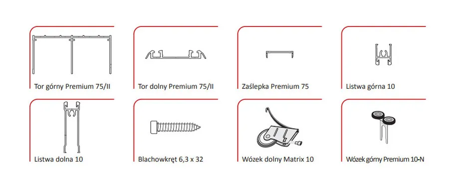 Rączka SYRIUSZ 10/P do drzwi przesuwnych - srebrny / dł. 270 cm