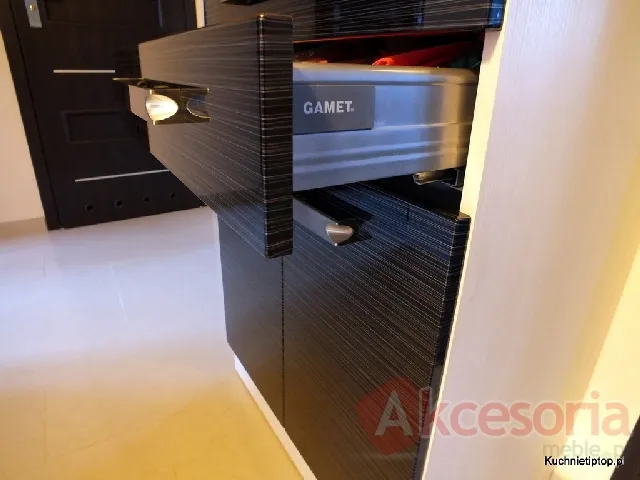 Szuflada Gamet Box  Wys=100mm Prowadnice 55cm SZARA Gamet