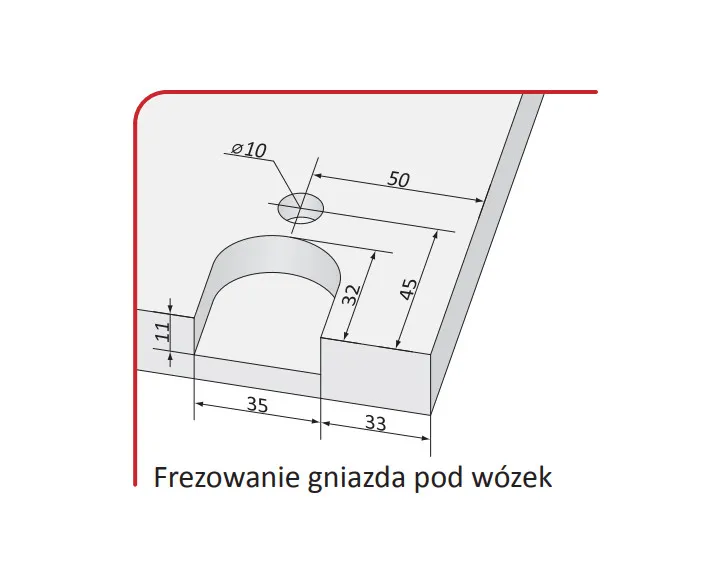 Rączka PLUTON 18/P do drzwi przesuwnych - srebrny / dł. 270 cm