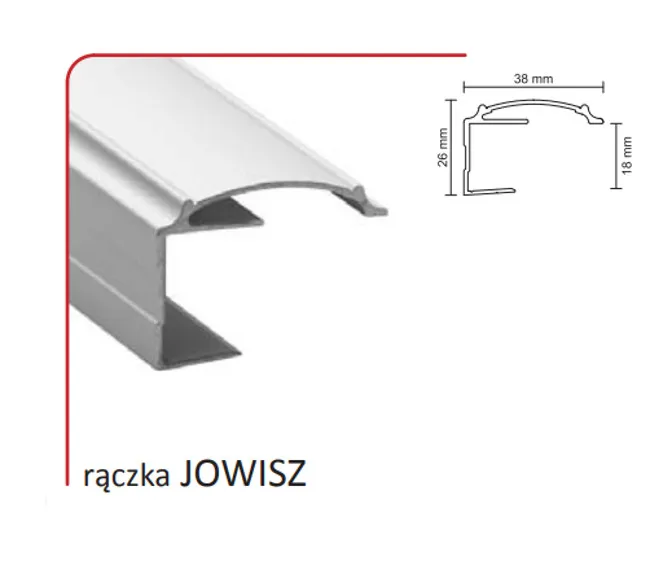 Rączka JOWISZ 18/P Do Drzwi Przesuwnych Srebrna dł. 270 cm