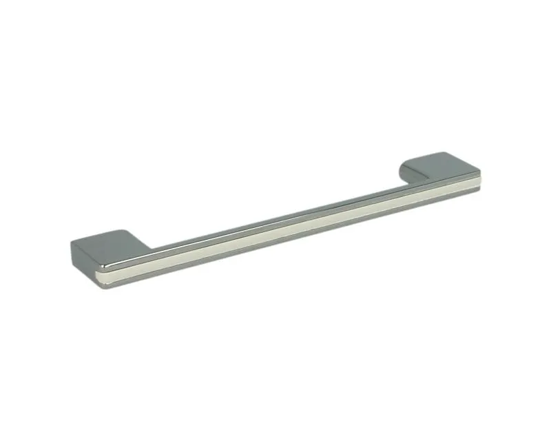 Uchwyt 2170 chrom połysk z białą wkładką rozstaw 128/160mm