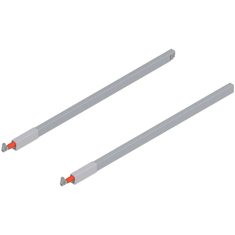 Reling podłużny kwadratowy TANDEMBOX ANTARO - szary / dł. 60 cm / kpl
