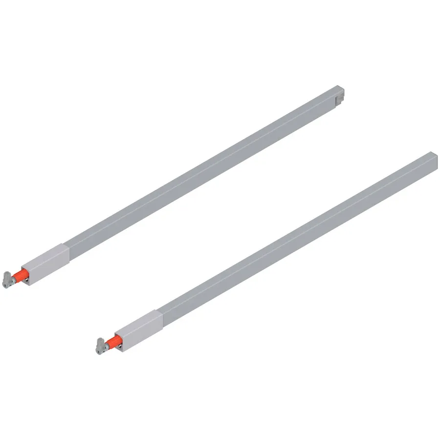 Reling podłużny kwadratowy TANDEMBOX ANTARO - szary / dł. 65 cm / kpl
