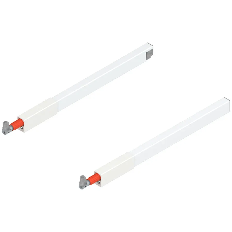 Reling podłużny kwadratowy TANDEMBOX ANTARO - jedwabiście biały / dł. 35 cm / kpl