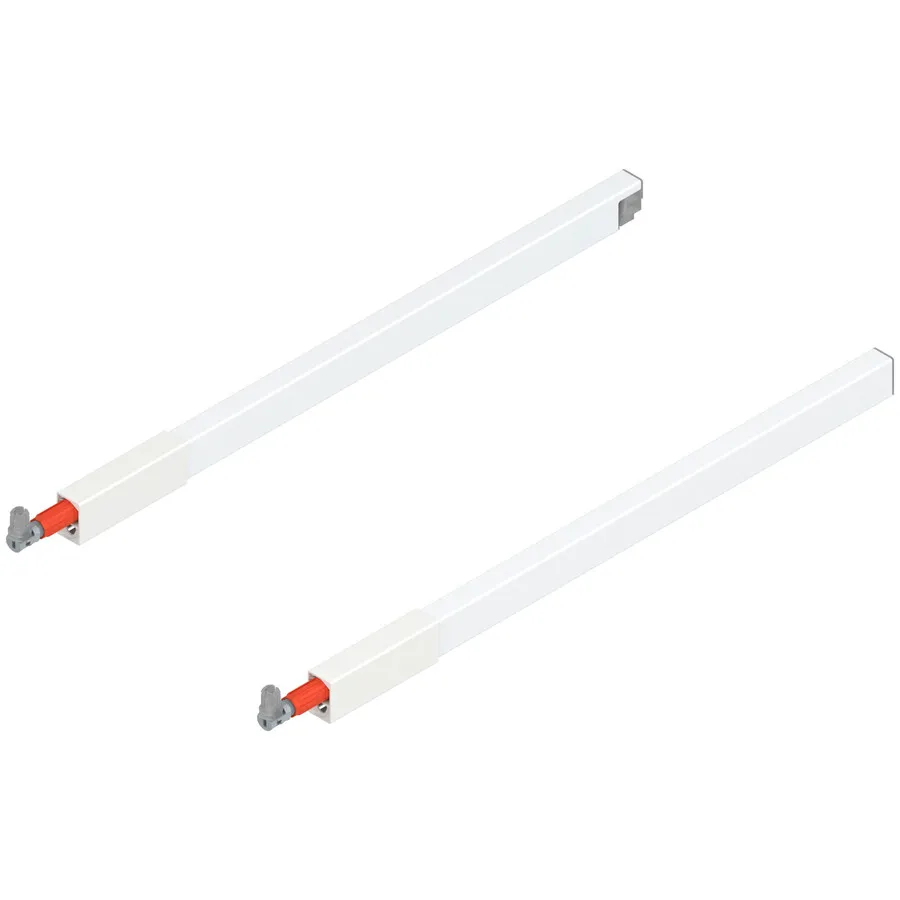 Reling podłużny kwadratowy TANDEMBOX ANTARO - jedwabiście biały / dł. 45 cm / kpl