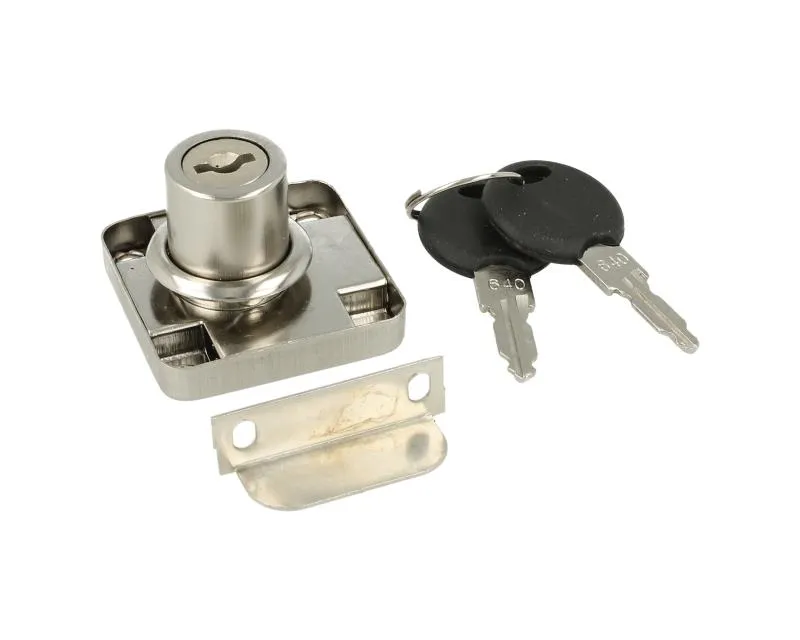 Zamek meblowy kwadratowy Rejs TD02.0013 - nikiel