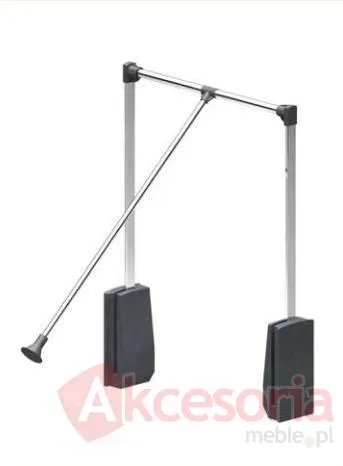 Pantograf aluminiowy Valcomp - czarny / 83-115 cm