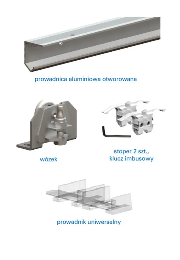 Zestaw JUPITER JU12 do 1 drzwi przejściowych / dł. 120 cm / 30 kg