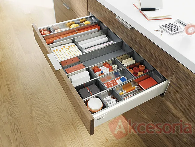 Tandembox Plus Wys.M=83mm Głęb.50cm 30kg SZARA Z Hamulcem Blum