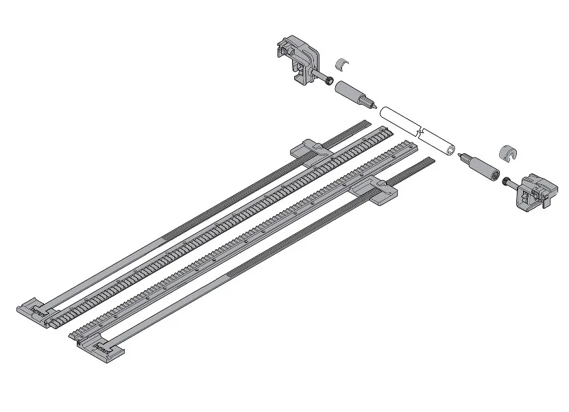 Stabilizacja boczna TANDEM BLUMOTION 560H do prowadnic o dł. 65-75 cm