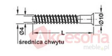 Rys. techniczny Konfirmat PZ3 - ocynk / 7x38 mm / 1 szt.