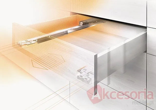Prowadnica MOVENTO z Hamulcem 760H dł.60cm Wysuw 100% 40kg Blum