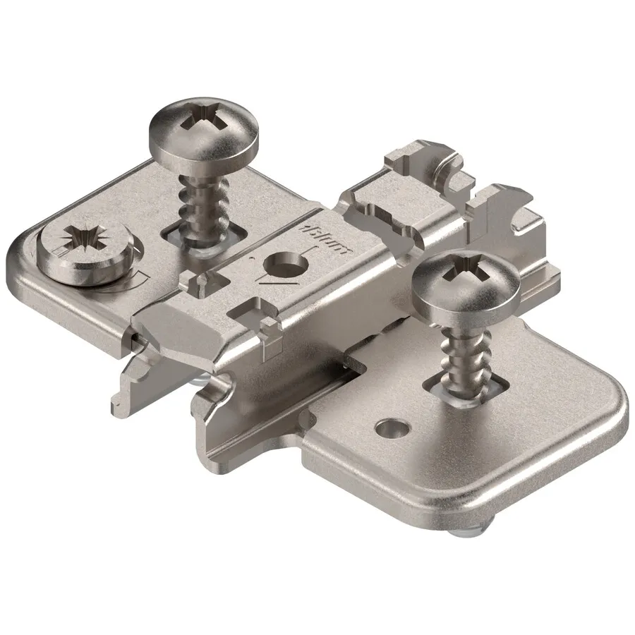 Prowadnik krzyżakowy do zawiasu CLIP - nikiel / dyst. 3 mm / wys. 11.5 mm / regul. mimośrodowa / Expando