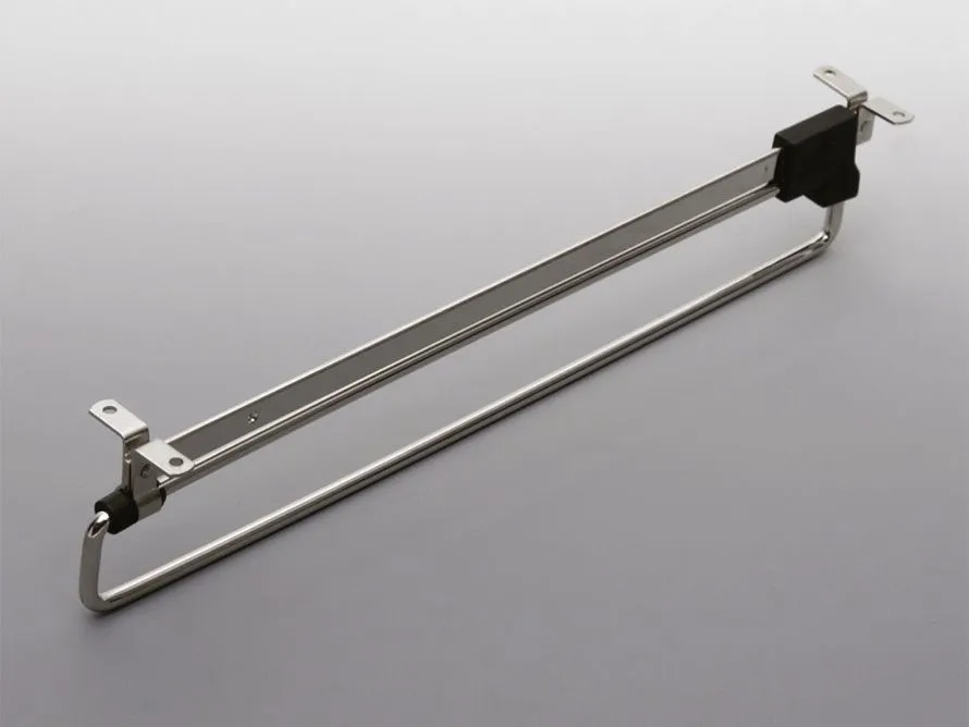Wieszak wysuwny L 350 metal/tworzywo nikiel