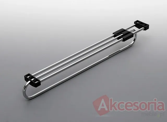 Wieszak wysuwny E50 400 metal/tworzywo chrom/czarny Zmiana kodu