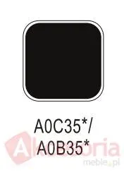 Uchwyt Aluminiowy UA59 Czarny Połysk Rozstaw 192mm