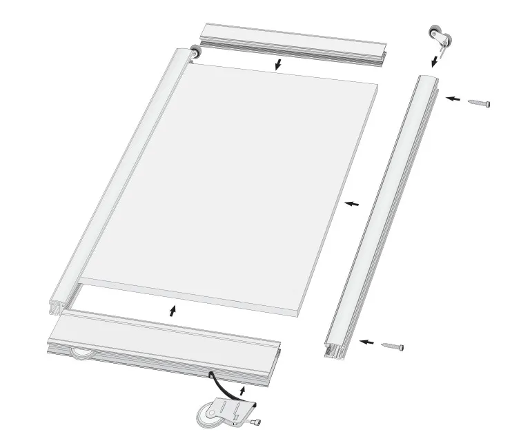 Blachowkręt Aluprofil do listwy górnej i dolnej z rączką / 6,3x32 mm