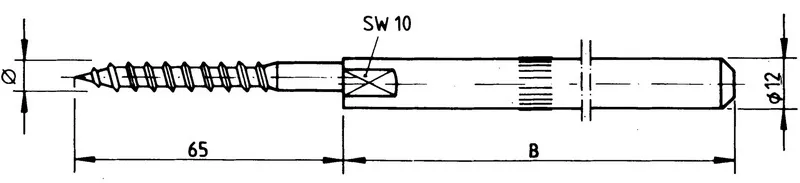 Metalowe ramię niewidoczne do półek Wurth A0683351 / dł. 160 mm