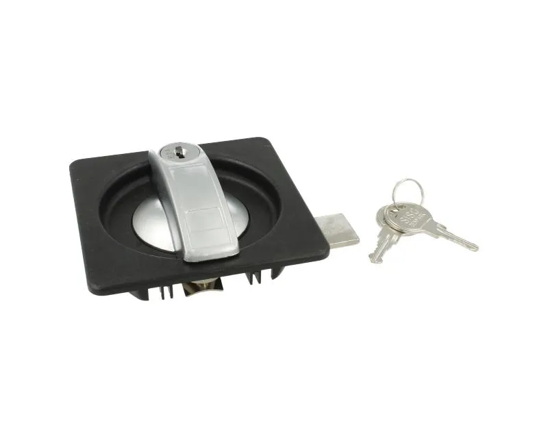 Zamek do drzwi metalowych Siso M-175 - czarny/chrom