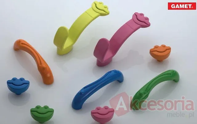 Uchwyt dziecięcy DU05 HAPPY FROG zielony rozstaw 96mm