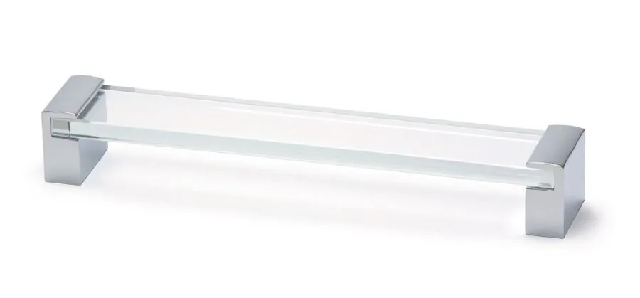 Uchwyt szklany GLASS 0092 - transparentny / rozstaw 160 mm