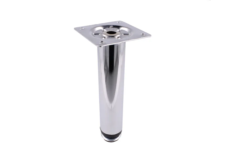Nóżka okrągła D-737 z regulacją - chrom połysk / wys. 15 cm
