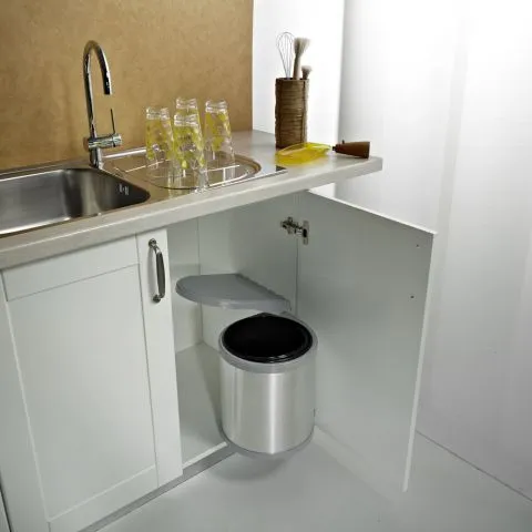 Sortownik na śmieci okrągły PP602 - szary / 1x10 l