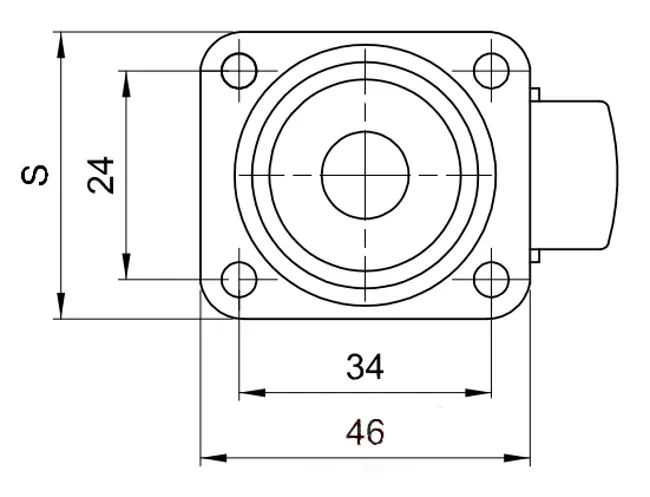 Kółko obrotowe łożyskowane KDS-202 - szary / fi 40 mm