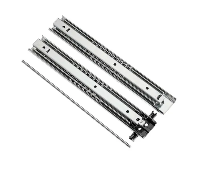 Prowadnice DZ5343+DZ5344 z blokadą / dł. 65 cm / 85 kg / wysuw 100%