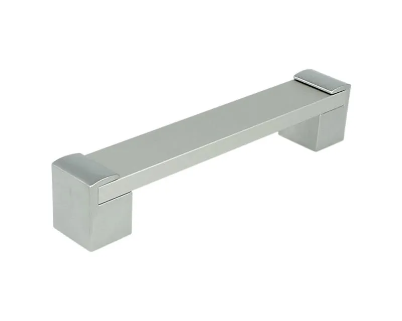 Uchwyt UA66 Chrom satynowy, naturalne aluminium rozst. 128mm(W)