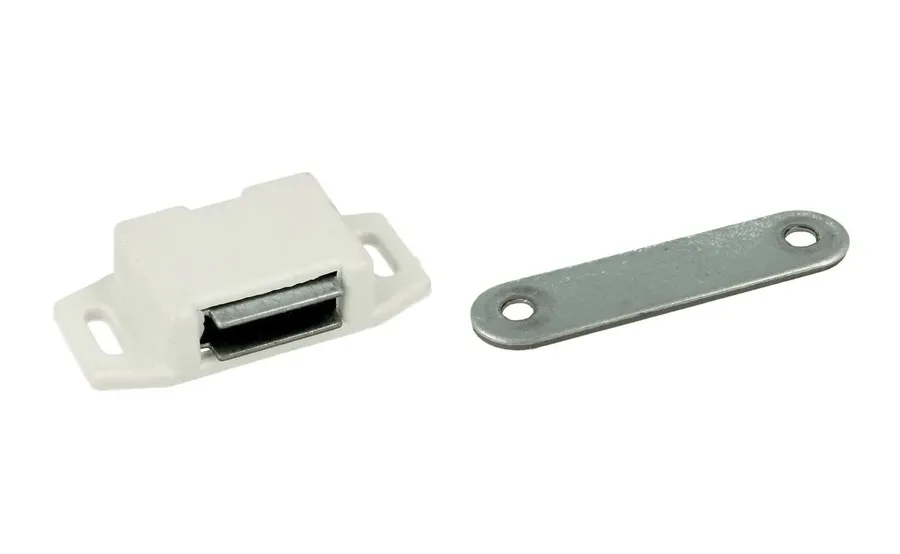 Zamek magnetyczny metal/tworzywo biały
