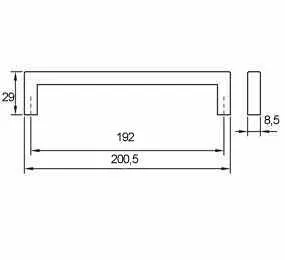 Uchwyt U 0056/192 czarny mat Viefe