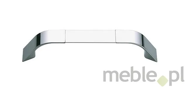 Uchwyt UA85 128 mm biały mat, chrom satynowy