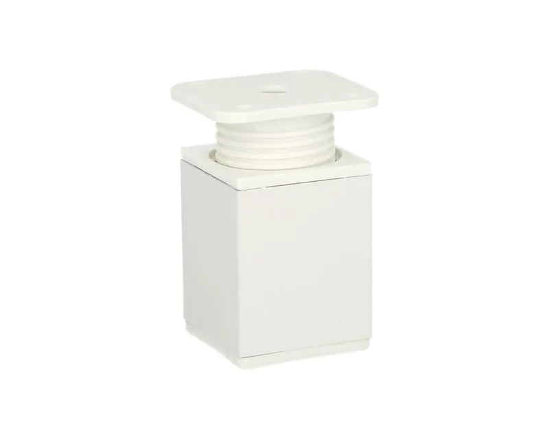 Nóżka kwadratowa D-861 z regulacją - biały / wys. 6 cm