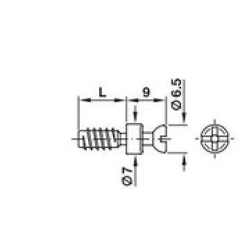 Trzpień Łączący Rafix S20 Stal Gwint 11mm Do Otworu 5mm Płaski